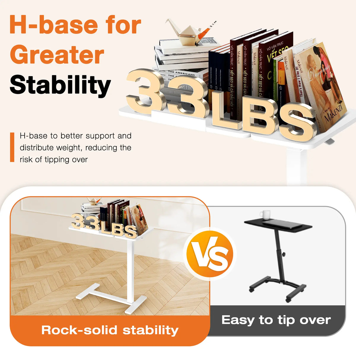 Tiltable, height-adjustable, and movable standing laptop desk